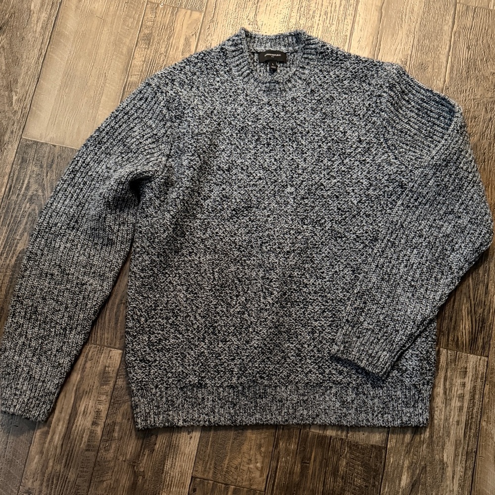 Banana Republic Men's Marled Navy Crewneck Sweater